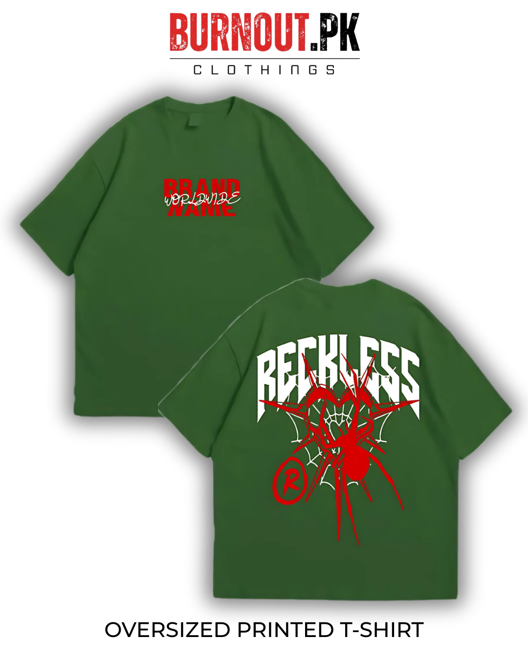 Reckless Oversized Dropshoulder Tee - DTF Printed Tshirt For Men and Women