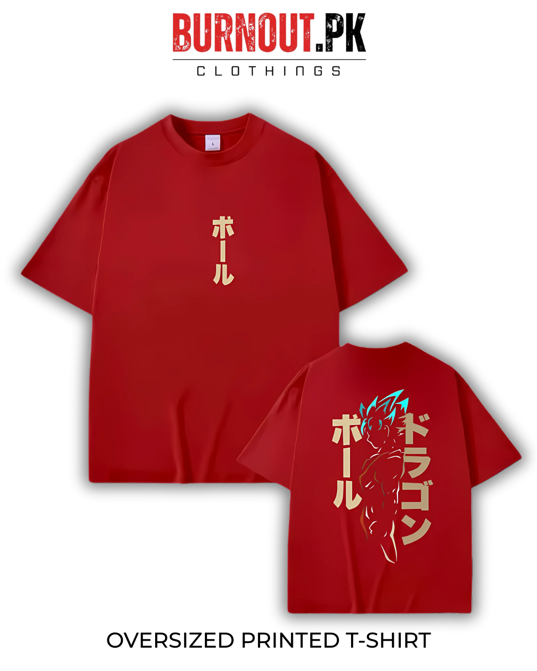 Goku Oversized Dropshoulder Tee - DTF Printed Tshirt For Men and Women