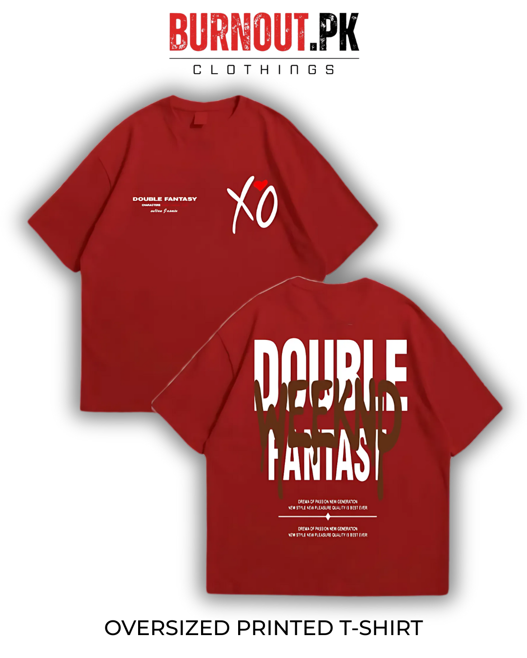 Double Weeknd Oversized Dropshoulder Tee - DTF Printed Tshirt For Men and Women