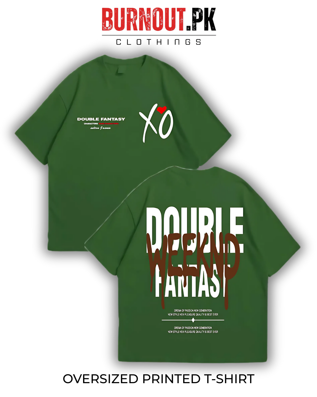Double Weeknd Oversized Dropshoulder Tee - DTF Printed Tshirt For Men and Women