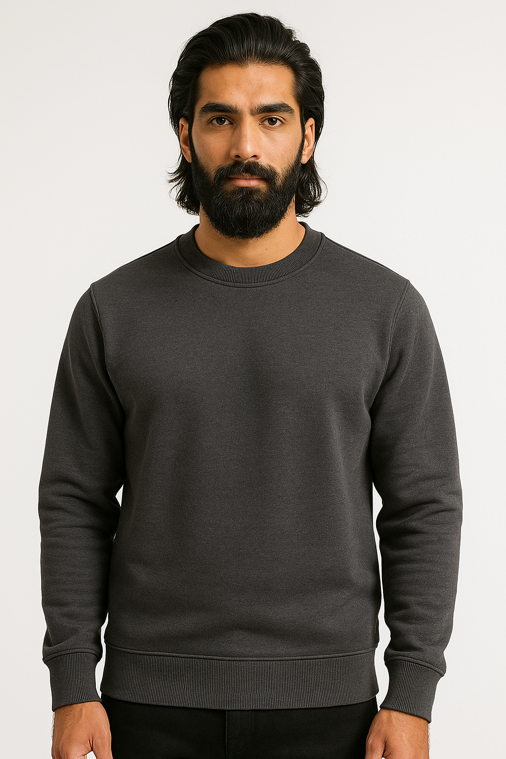 Pack of 2 Basic Charcoal & Grey Premium Men’s Sweatshirt