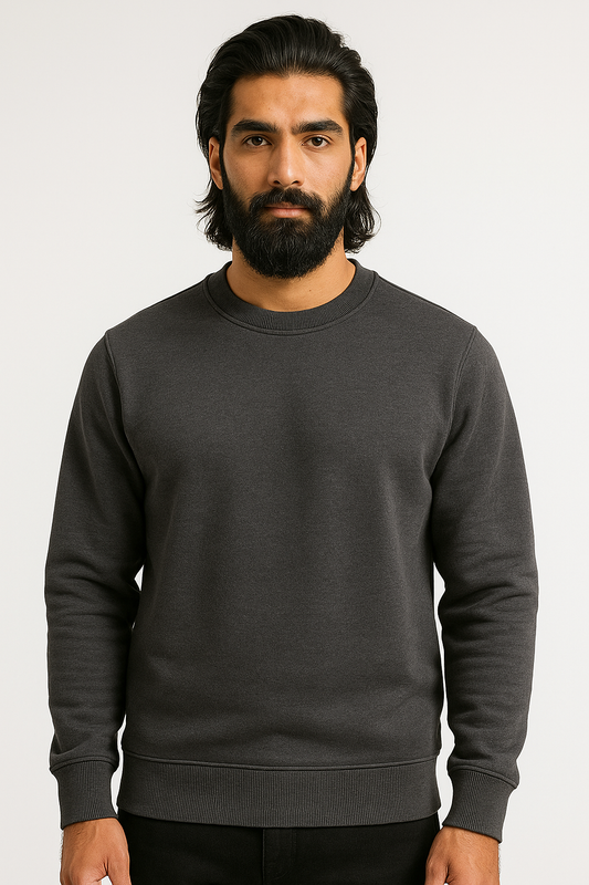 Pack of 2 Basic Charcoal & Grey Premium Men’s Sweatshirt