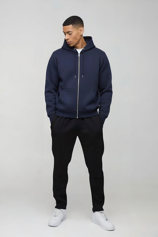 Men’s Tracksuit – Zipper Hoodie with Fleece Trouser