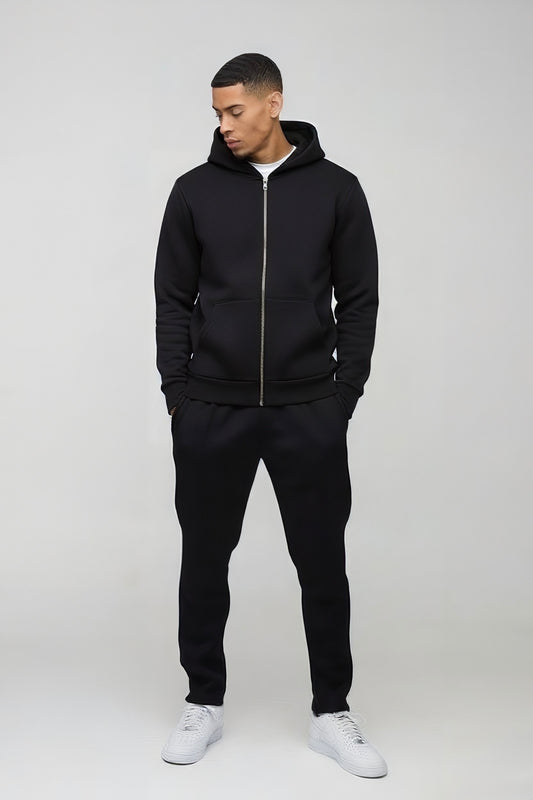 Men’s Tracksuit – Zipper Hoodie with Fleece Trouser