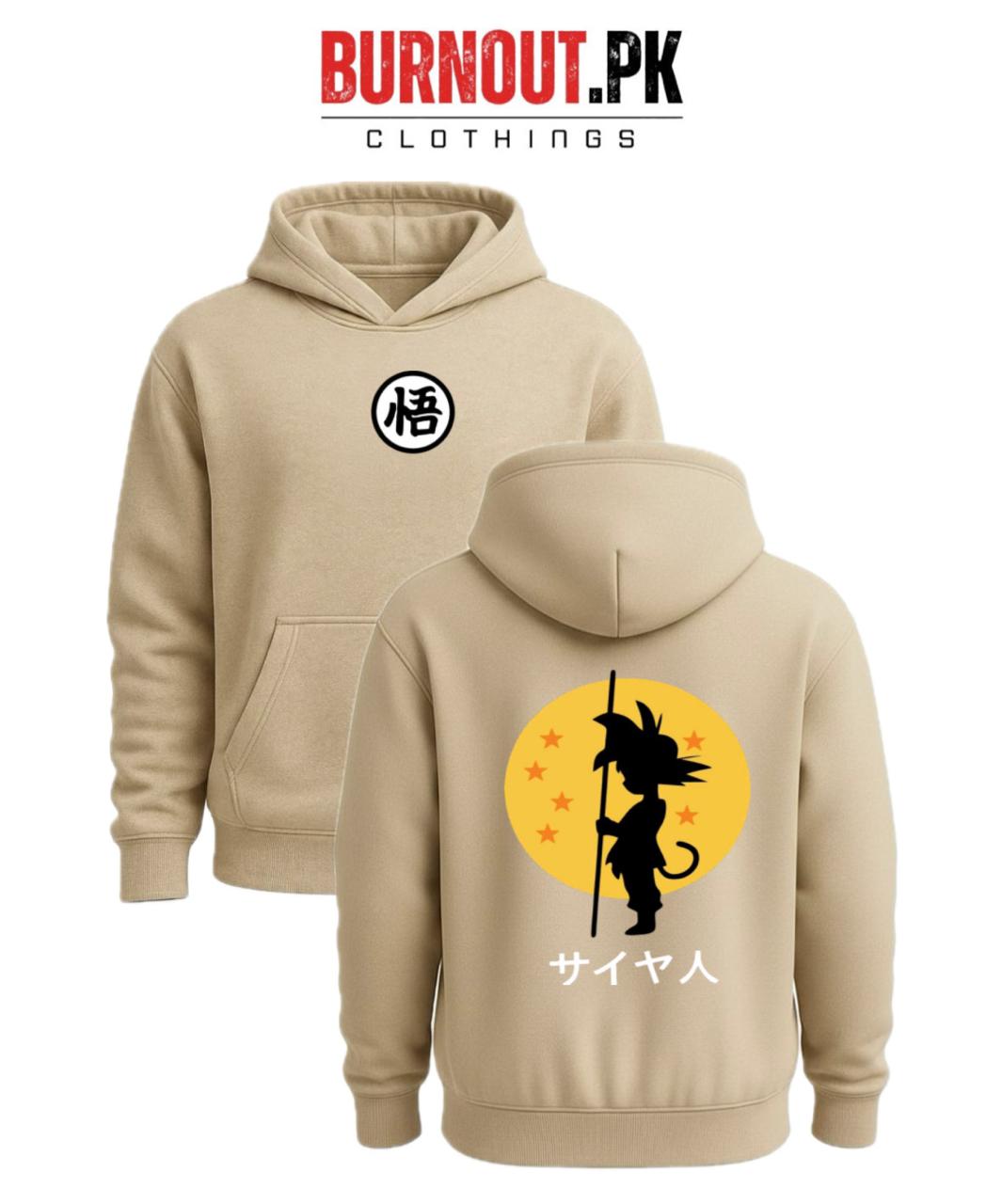 Men’s Yellow goku Digital Printed Hoodie