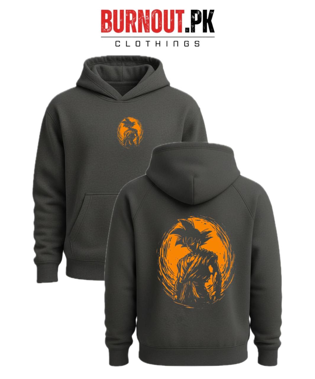 Men’s Orange goku Digital Printed Hoodie