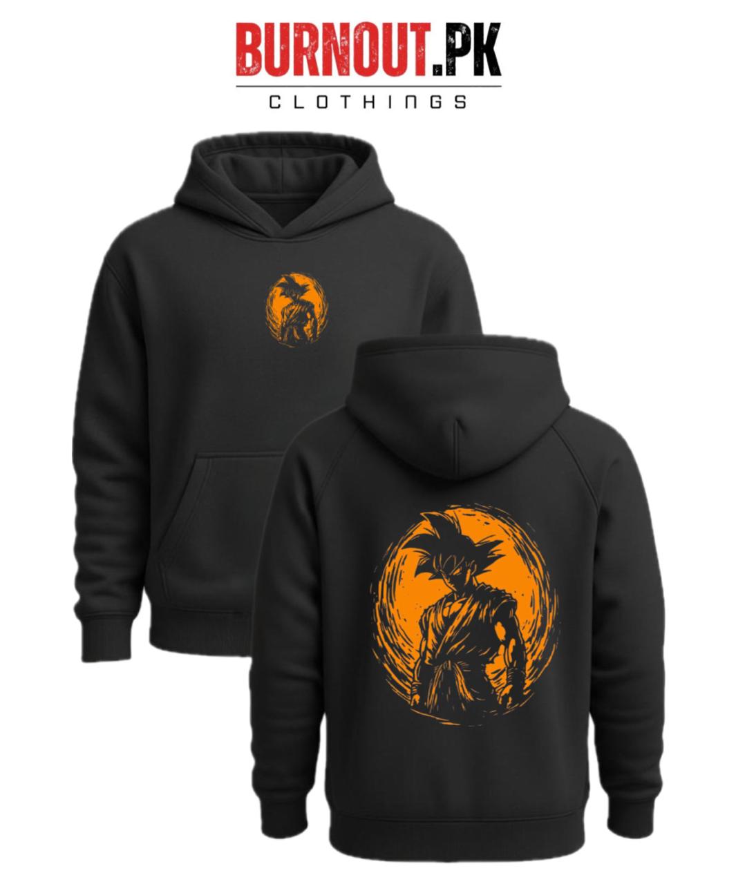 Men’s Orange goku Digital Printed Hoodie