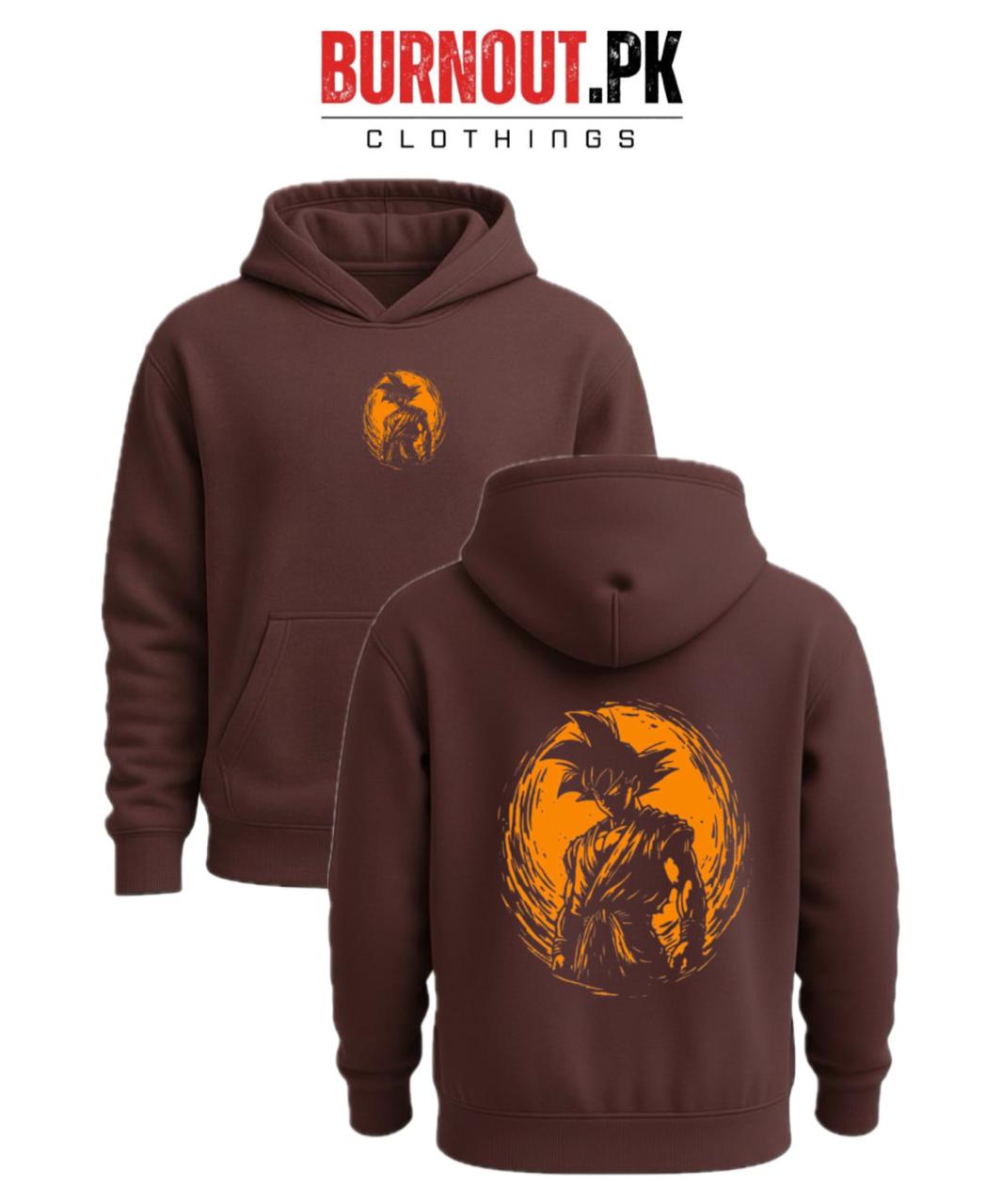 Men’s Orange goku Digital Printed Hoodie