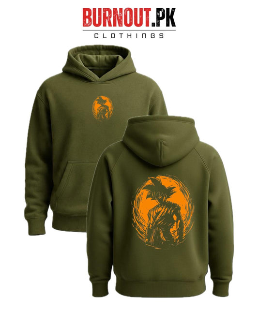 Men’s Orange goku Digital Printed Hoodie