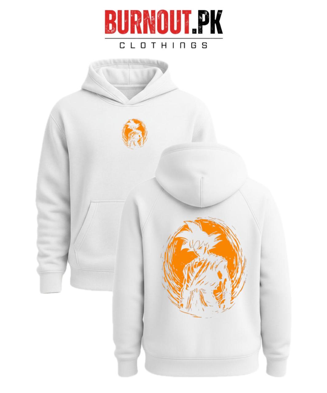 Men’s Orange goku Digital Printed Hoodie