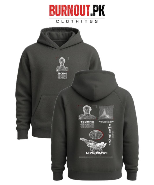Men’s Techno Digital Printed Hoodie
