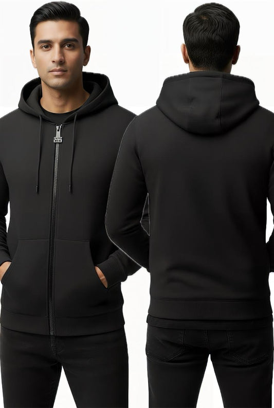 Men’s Premium Zipper Hoodie - Black
