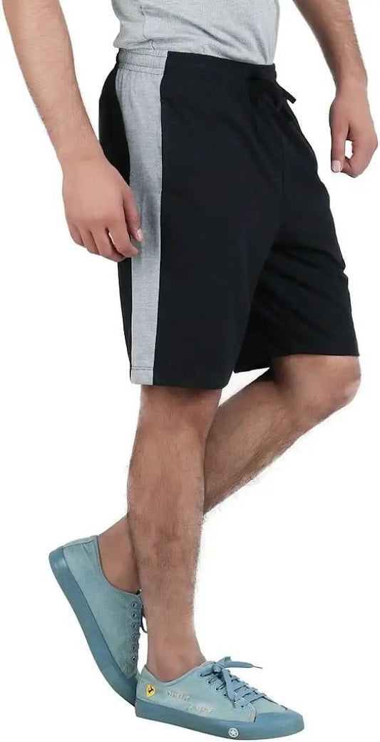 Black Stripes Shorts For Mens