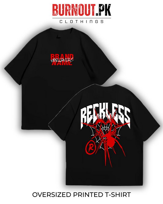 Reckless Oversized Dropshoulder Tee - DTF Printed Tshirt For Men and Women