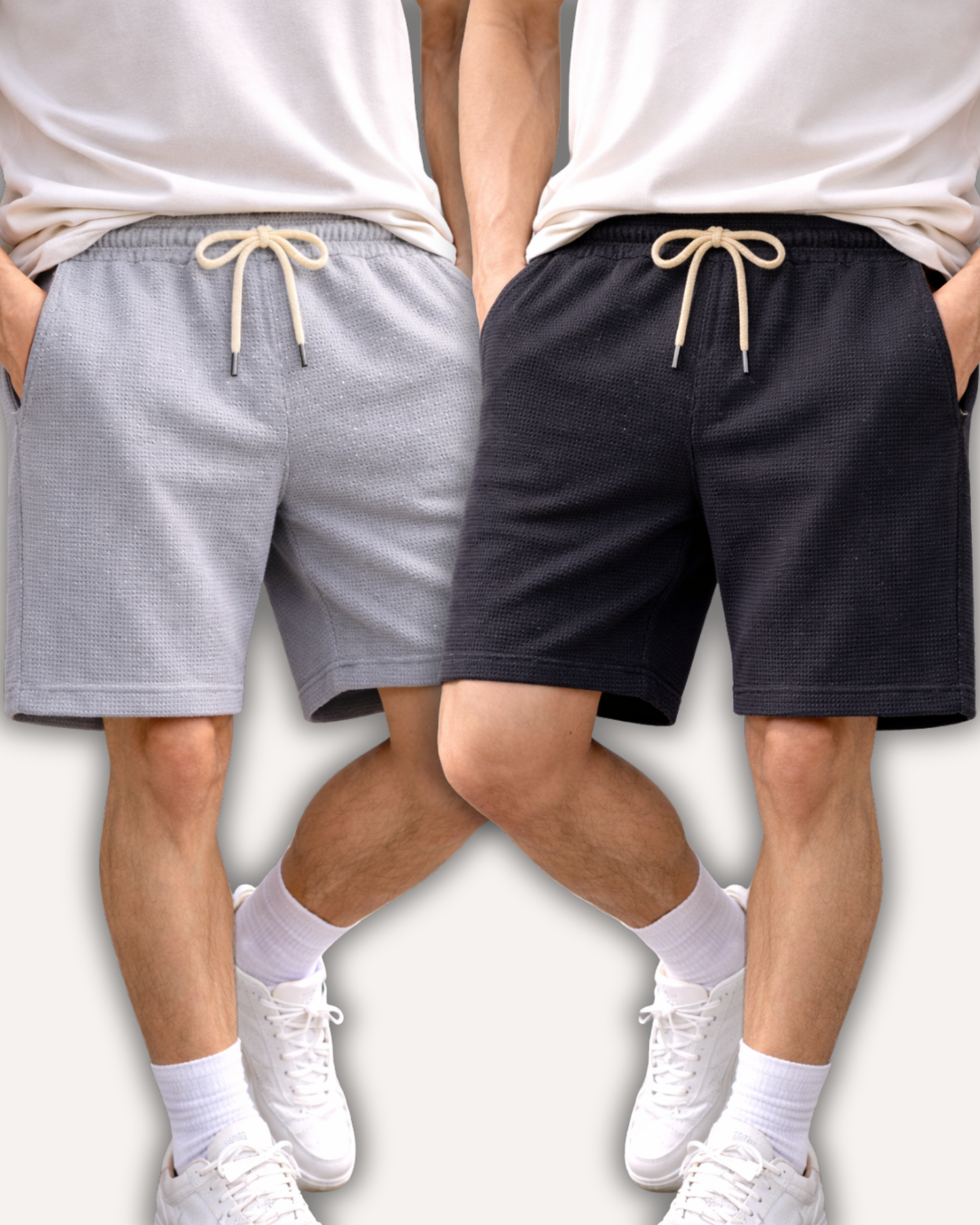 Pack of 2 Waffle Knit Shorts