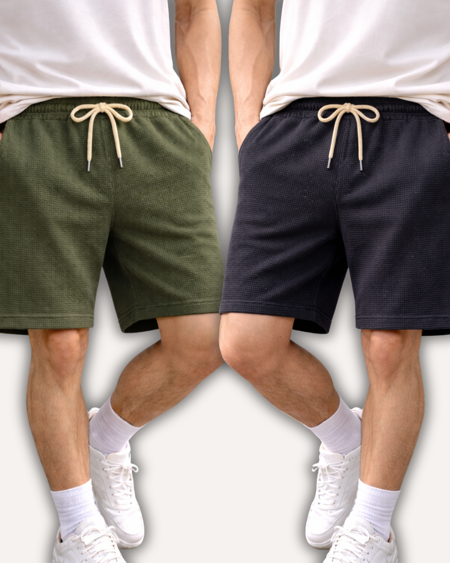 Pack of 2 Waffle Knit Shorts