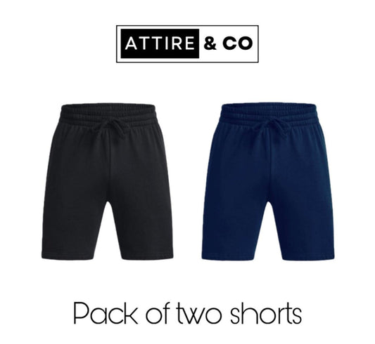 Pack Of 2 Plain Shorts For Mens