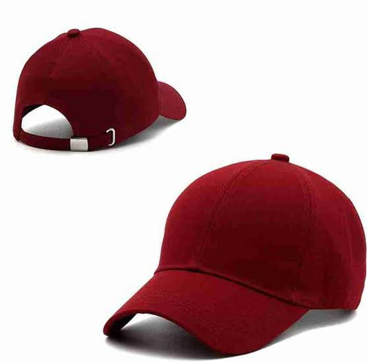 Red Plain Caps