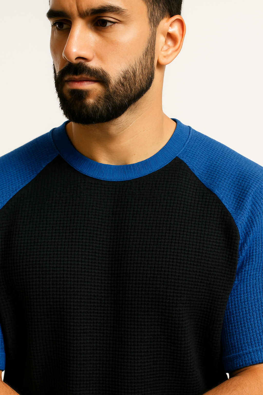 Pack of 2 - Oversized Raglan Waffle Knit T-Shirts