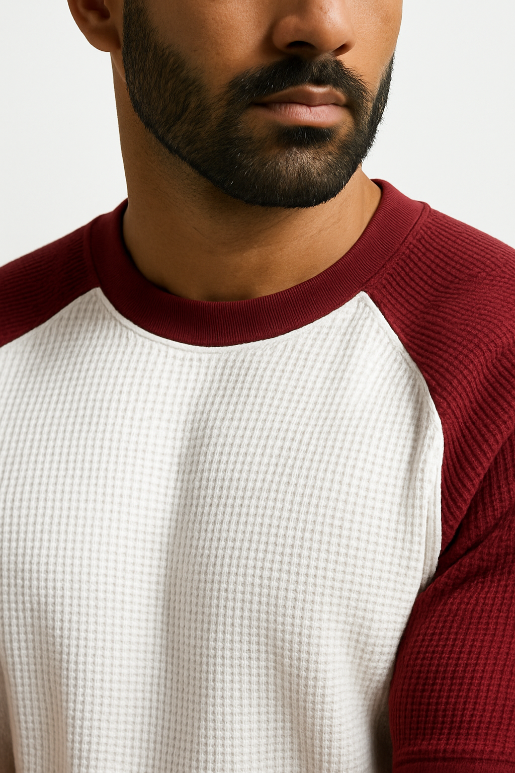 Pack of 2 - Oversized Raglan Waffle Knit T-Shirts