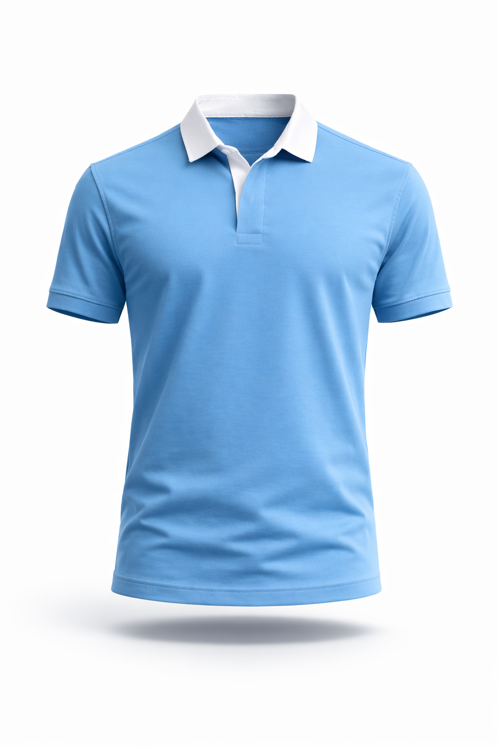 Sky Blue - Two Tone Johnny Collar Polo