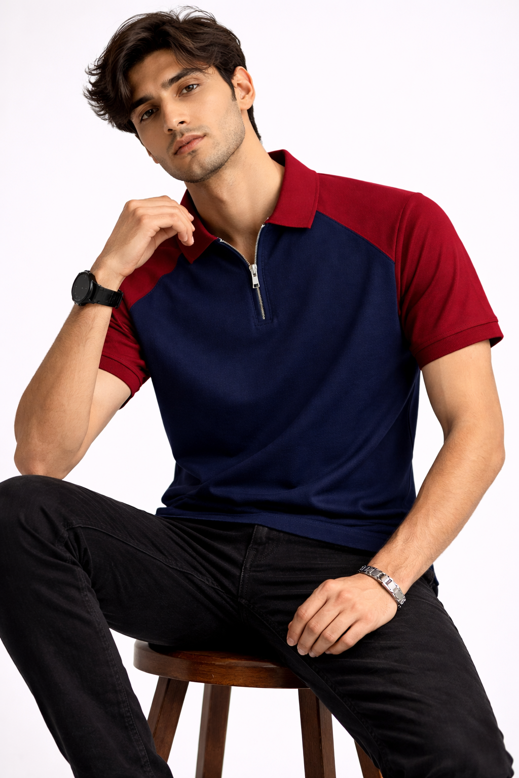 Pack of 2 Raglan Zipper Polos