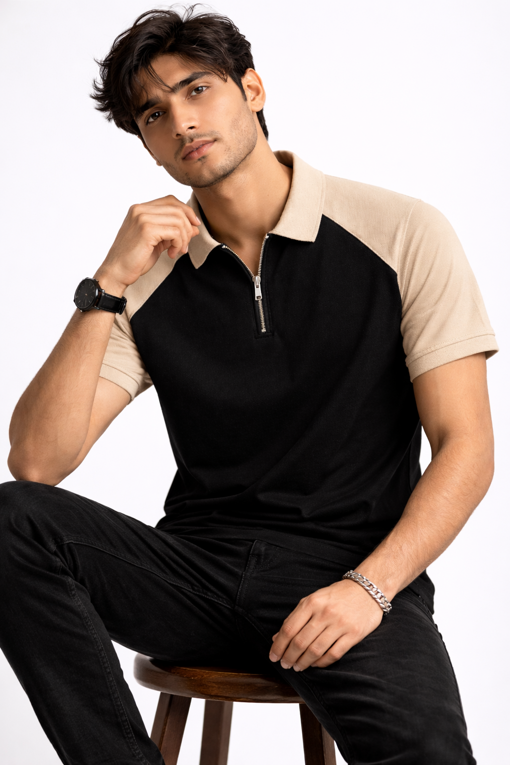 Pack of 2 Raglan Zipper Polos