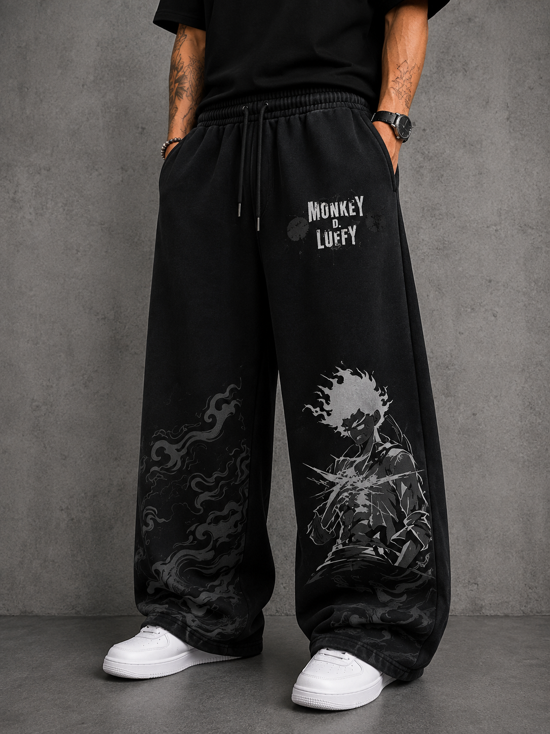 Black Oversized Baggy Trouser ( Monkey D Luffy )