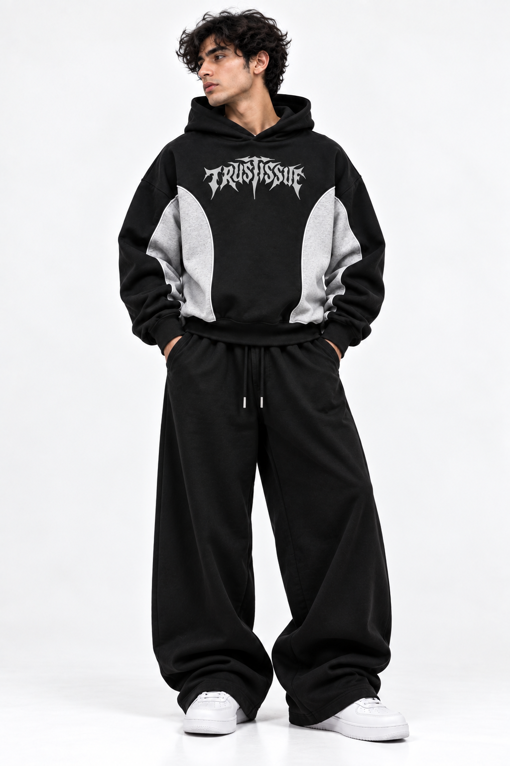 Oversized Streetwear Tracksuit - Oversized Streetwear Hoodie & Baggy Trouser