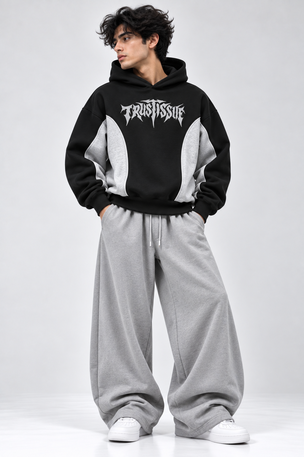 Oversized Streetwear Tracksuit - Oversized Streetwear Hoodie & Baggy Trouser