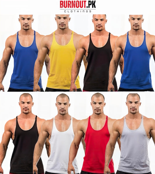 Pack of 8 Basic Gym Sando Tanks