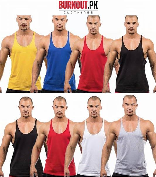 Pack of 8 Basic Gym Sando Tanks