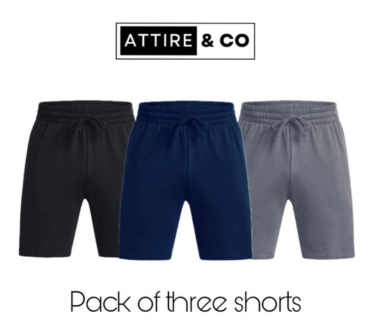 Pack Of 3 Plain Shorts For Mens