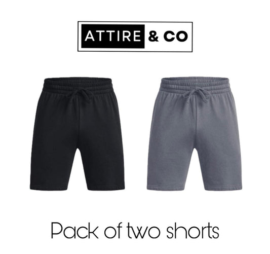 Pack Of 2 Plain Shorts For Mens