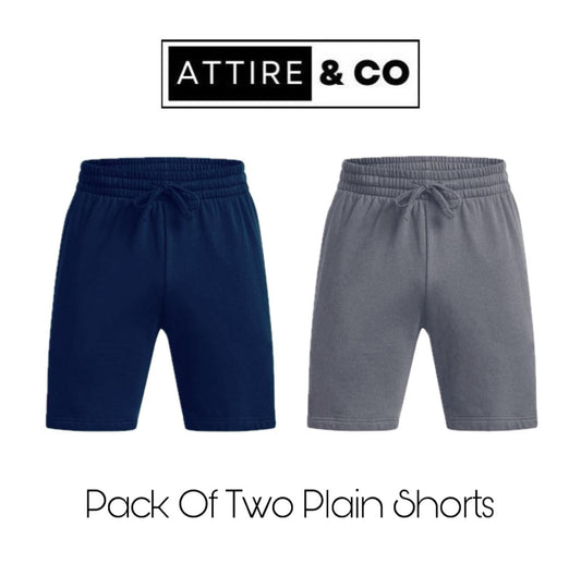 Pack Of 2 Plain Shorts For Mens