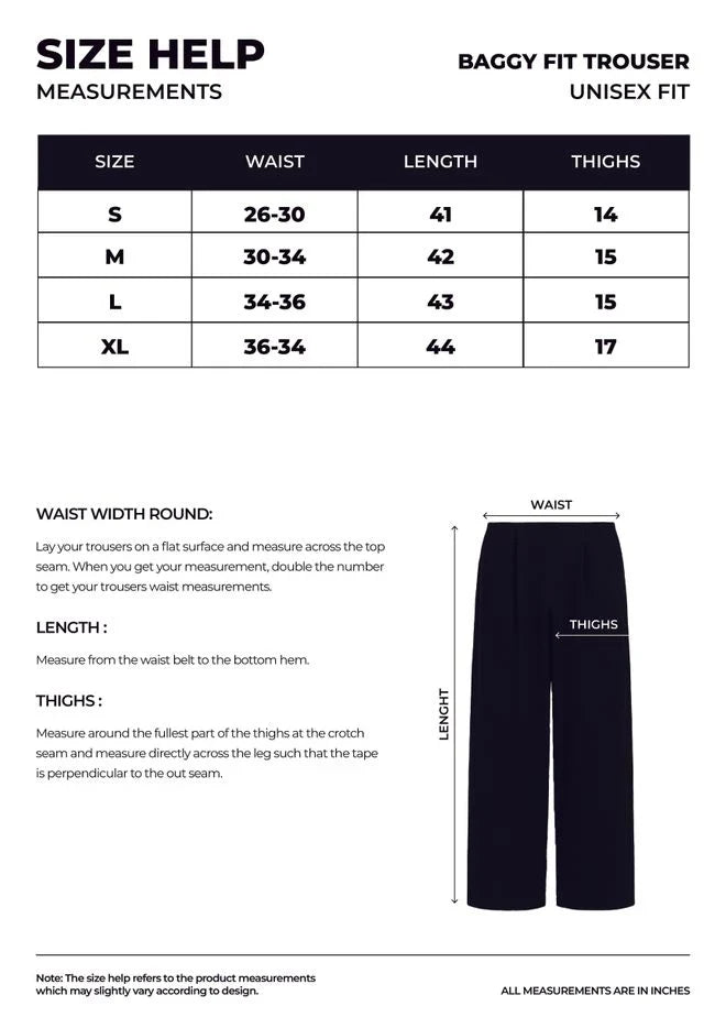 Black Oversized Baggy Trouser ( Anime Face )